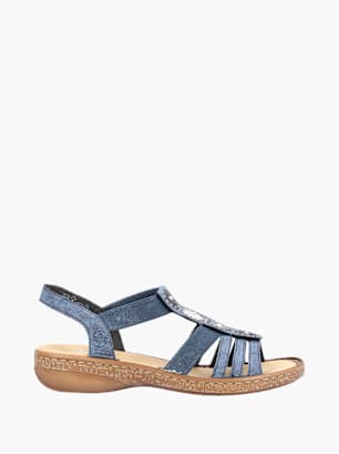 Rieker Damen Riemchensandalen Blau