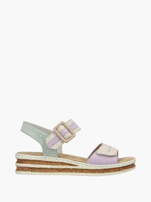 Rieker Damen Keilsandaletten Multicolor