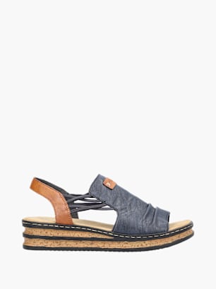 Rieker Damen Keilsandaletten Blau