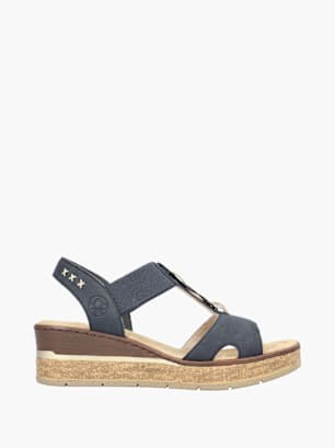 Rieker Damen Keilsandaletten Blau