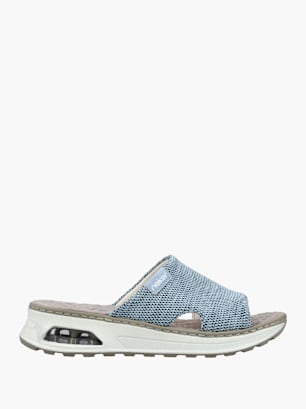 Rieker Damen Pantoletten Blau