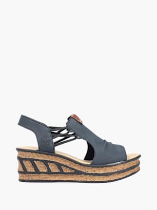 Rieker Damen Keilsandaletten Blau
