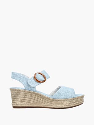Rieker Damen Keilsandaletten Blau
