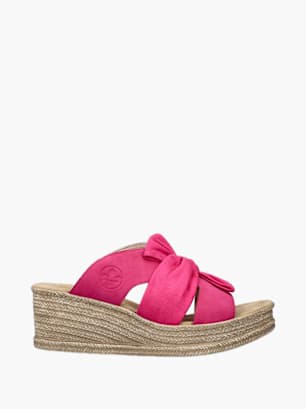 Rieker Damen Pantoletten Rosa