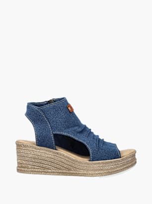 Rieker Damen Keilsandaletten Blau