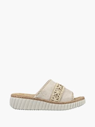 Rieker Damen Pantoletten Beige