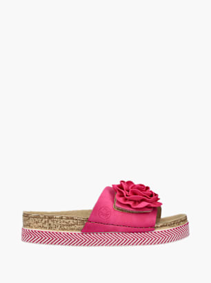 Rieker Damen Pantoletten Rosa