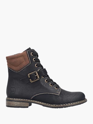 Rieker Damen Schnürstiefel Schwarz
