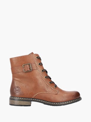 Rieker Damen Schnürstiefel Braun