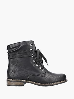 Rieker Damen Schnürstiefel Schwarz