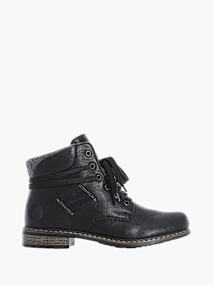 Rieker Damen Schnürstiefel Schwarz