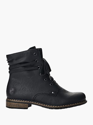 Rieker Damen Schnürstiefel Schwarz
