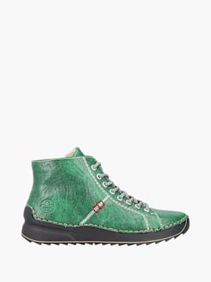 Rieker Damen Schnürstiefel Grün