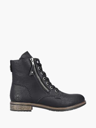 Rieker Damen Schnürstiefel Schwarz
