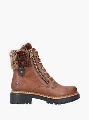Rieker Damen Schnürstiefel Braun