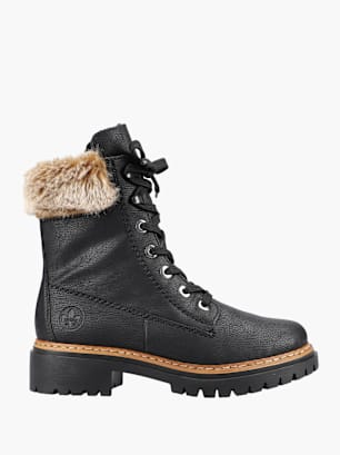 Rieker Damen Schnürstiefel Schwarz