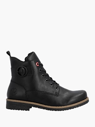 Rieker Damen Schnürstiefel Schwarz