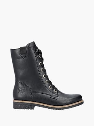 Rieker Damen Schnürstiefel Schwarz