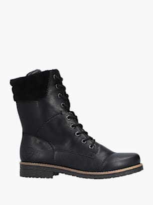 Rieker Damen Schnürstiefel Schwarz