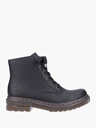 Rieker Damen Schnürstiefel Schwarz