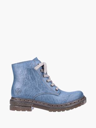 Rieker Damen Schnürstiefel Blau