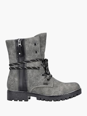 Rieker Damen Schnürstiefel Grau