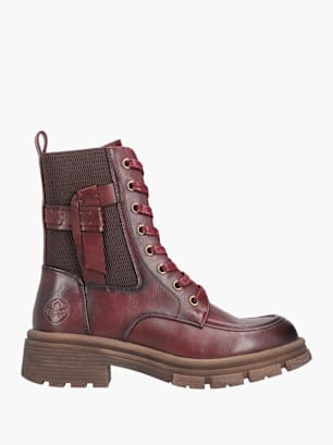 Rieker Damen Schnürstiefel Rot