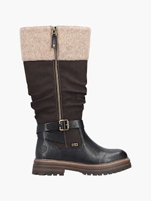 Rieker Damen Hochschaftstiefel Schwarz
