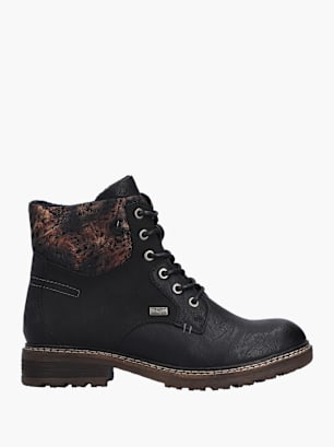 Rieker Damen Schnürstiefel Schwarz