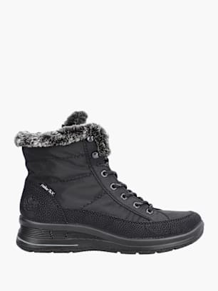 Rieker Damen Schnürstiefel Schwarz
