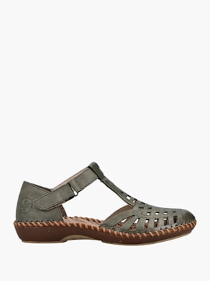 Rieker Damen Slipper Grün