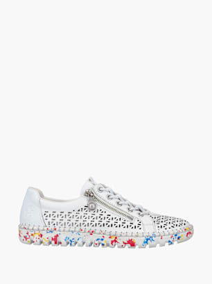 Rieker Damen Slipper Weiß