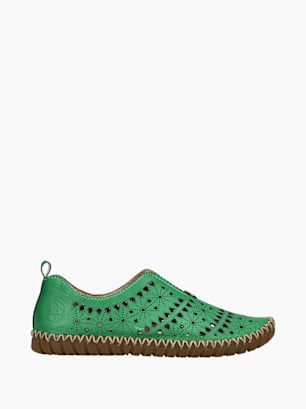 Rieker Damen Slipper Grün