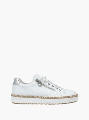 Rieker Damen Slipper Weiß