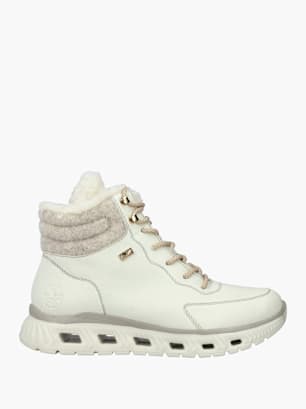 Rieker Damen Schnürstiefel Weiß