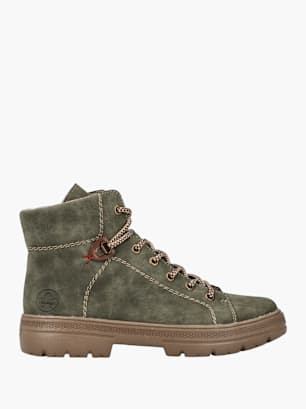Rieker Damen Schnürstiefel Grün