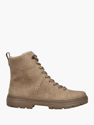 Rieker Damen Schnürstiefel Beige