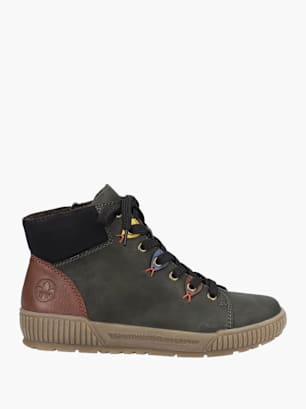Rieker Damen Schnürstiefel Grün
