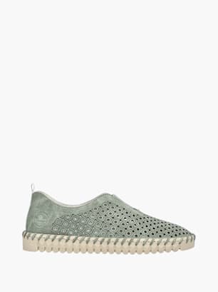 Rieker Damen Slipper Grün