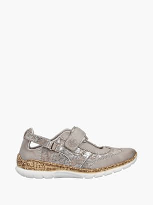 Rieker Damen Slipper Silber