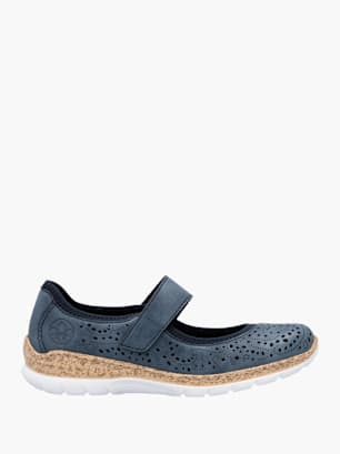 Rieker Damen Slipper Blau