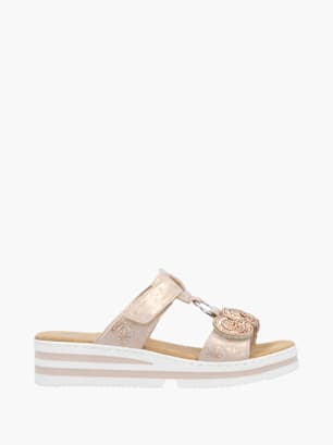 Rieker Damen Pantoletten Rosegold