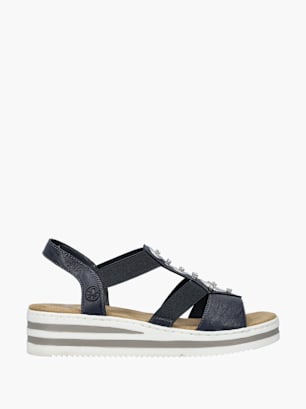 Rieker Damen Keilsandaletten Blau