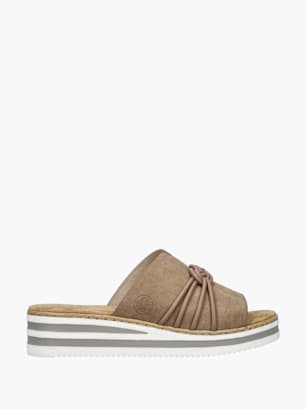 Rieker Damen Pantoletten Beige