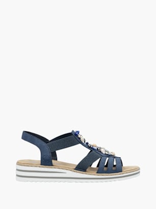 Rieker Damen Keilsandaletten Blau