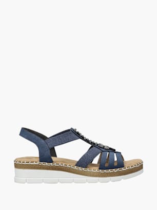 Rieker Damen Keilsandaletten Blau