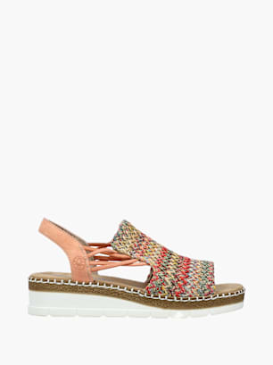 Rieker Damen Keilsandaletten Multicolor