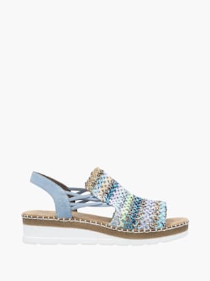 Rieker Damen Keilsandaletten Blau