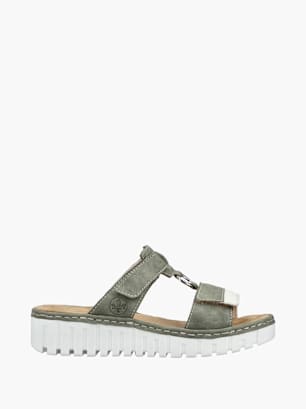 Rieker Damen Pantoletten Khaki