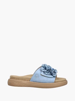 Rieker Damen Pantoletten Blau